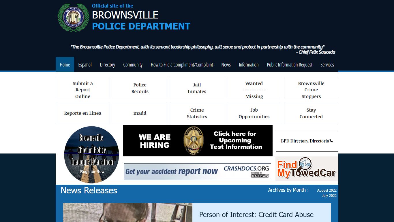 Brownsville Police | Texas | BrownsvillePD.com